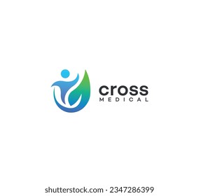 icono de diseño de plantilla de diseño de logotipo para uso médico cruzado