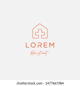 cross medical logo design vector isolated icon