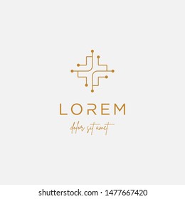 cross medical logo design vector isolated icon