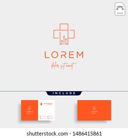 Cross Medical logo design vector illustration