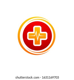 cross medical logo design vector template