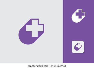 cross medical logo design vector template