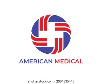 cross medical logo icon vector illustration design template