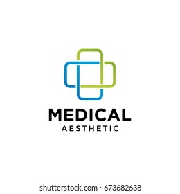 cross medical logo icon vector template