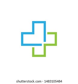 Cross Medical Logo template vector illustration design