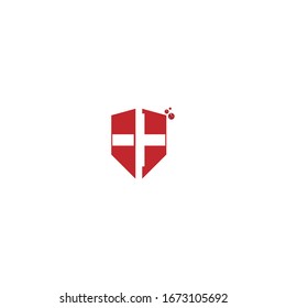 Diseño de ilustración vectorial de la plantilla de logotipo médico cruzado