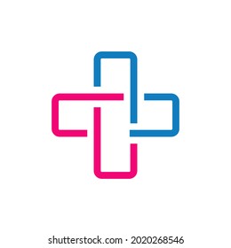 cross medical logo template vector icon