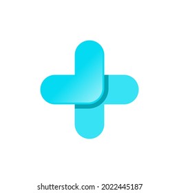 icono vectorial de la plantilla de logotipo médico cruzado