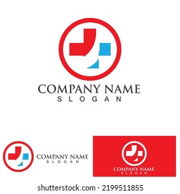 Diseño de ilustración de vector con logotipo médico cruzado