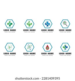Cross medical Logo Template vector symbol nature