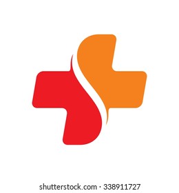 cross medical logo vector.