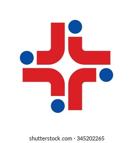 cross medical logo vector.