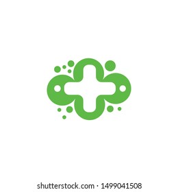 CROSS MEDICAL LOGO VECTOR TEMPLATE ILUSTRATION DESIGN
