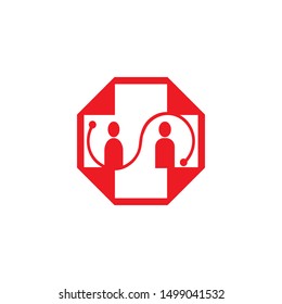 CROSS MEDICAL LOGO VECTOR TEMPLATE ILUSTRATION DESIGN