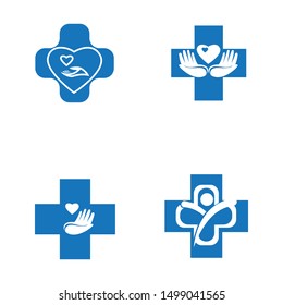 CROSS MEDICAL LOGO VECTOR TEMPLATE ILUSTRATION DESIGN