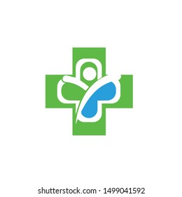 CROSS MEDICAL LOGO VECTOR TEMPLATE ILUSTRATION DESIGN