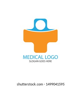 CROSS MEDICAL LOGO VECTOR TEMPLATE ILUSTRATION DESIGN