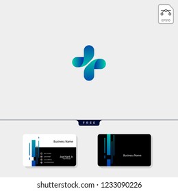 cross Medical pharmacy logo design template.vector illustrator, get free business card design template