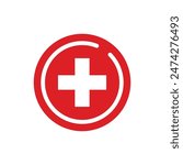 Cross medical symbol icon sign vector