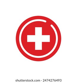 Cross medical symbol icon sign vector