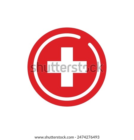 Cross medical symbol icon sign vector