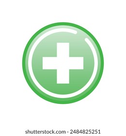 Cross medical symbol icon vector