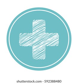 cross medical symbol isolated icon