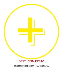 cross, medical, vector icon, eps10