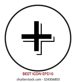 cross, medical, vector icon, eps10