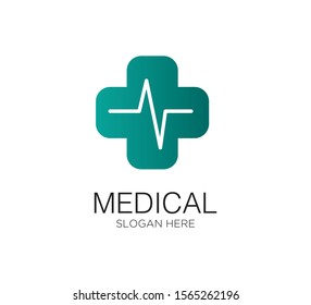 cross medical vector logo design template