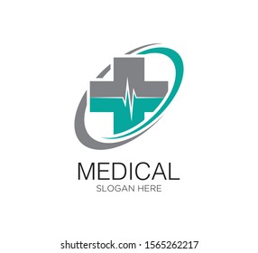 cross medical vector logo design template