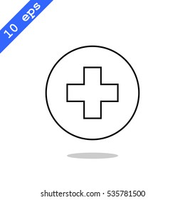  Cross Medicine icon Vector.