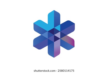 Cross Mesh Model with Triangle Mosaic Modern Branding