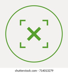 Cross minimal icon. Mark line vector icon for websites and mobile minimalistic flat design.