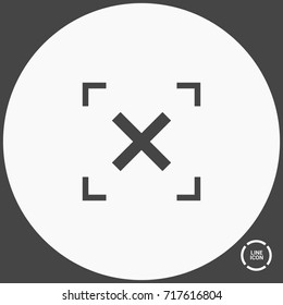 Cross minimal icon. Mark line vector icon for websites and mobile minimalistic flat design.