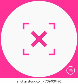 Cross minimal icon. Mark line vector icon for websites and mobile minimalistic flat design.