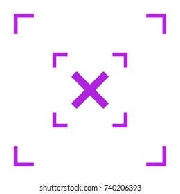 Cross minimal icon. Mark line vector icon for websites and mobile minimalistic flat design.
