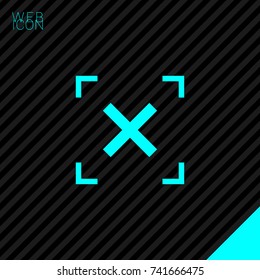 Cross minimal icon. Mark line vector icon for websites and mobile minimalistic flat design.