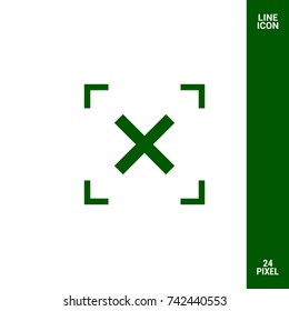 Cross minimal icon. Mark line vector icon for websites and mobile minimalistic flat design.