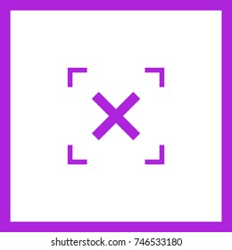 Cross minimal icon. Mark line vector icon for websites and mobile minimalistic flat design.