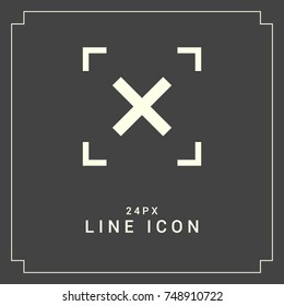 Cross minimal icon. Mark line vector icon for websites and mobile minimalistic flat design.