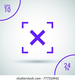 Cross minimal icon. Mark line vector icon for websites and mobile minimalistic flat design.