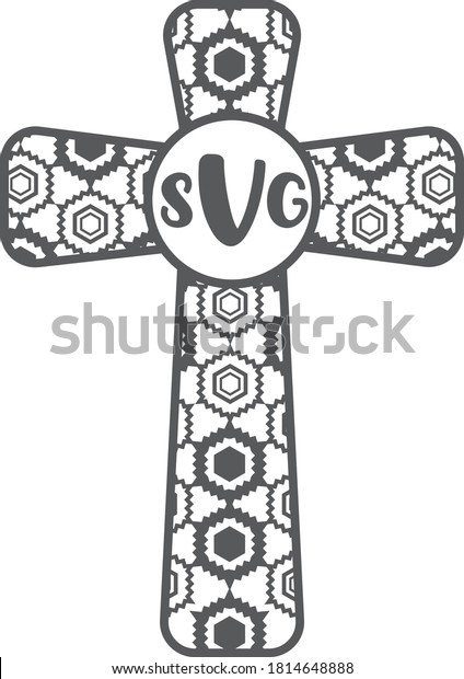 Download Cross Monogram Svg Grey Cross Vector Stock Vector Royalty Free 1814648888