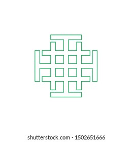 Cross with mosaic pattern logo vector design background