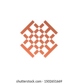 Cross with mosaic pattern logo vector design background