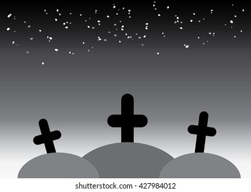 Cross and  Mountain Vector