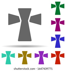 Icono de estilo multicolor. Glifo simple, vector plano de iconos de la religiosidad mundial para ui y ux, sitio web o aplicación móvil