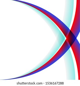 Cross multiple red blue line background