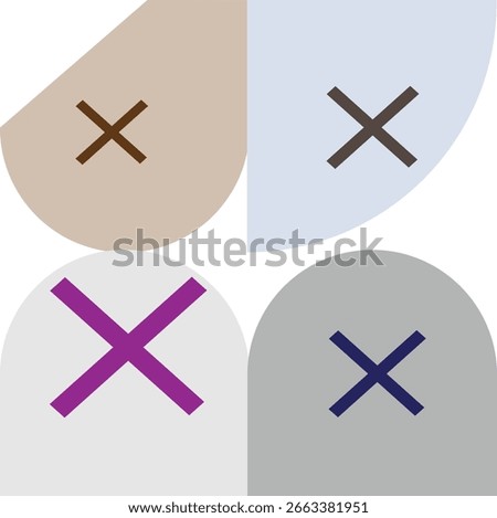 Cross or Multiplication icon design for your Business and website.
