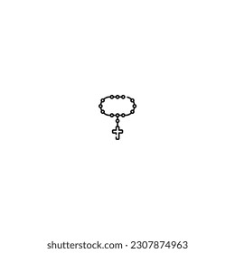 cross necklace icon with black color